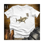 Vintage Cigar Great White Shark Softstyle T Shirt White | Funny Cigar Shirt