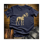 Vintage Cigar Greyhound Softstyle T Shirt Navy | Dog Lover Gift Tee