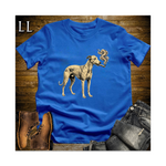 Vintage Cigar Greyhound Softstyle T Shirt Royal | Dog Lover Gift Tee
