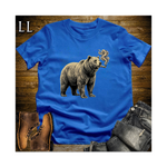 Vintage Cigar Grizzly Bear Softstyle T Shirt Royal | Animal Lover Tee