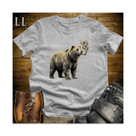 Vintage Cigar Grizzly Bear Softstyle T Shirt Sport Grey | Animal Lover Tee