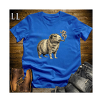 Vintage Cigar Guinea Pig Softstyle T Shirt Royal | Guinea Pig Lover Cigar Tee