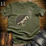 Vintage Cigar Hedgehog T-Shirt Military Green | Funny Cigar Gift Tee