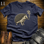 Vintage Cigar Hedgehog T-Shirt Navy | Funny Cigar Gift Tee