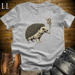 Vintage Cigar Hedgehog T-Shirt Sport Grey | Funny Cigar Gift Tee
