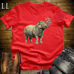 Vintage Cigar Hippo T-Shirt Red | Funny Cigar Gift Tee