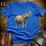 Vintage Cigar Hippo T-Shirt Royal | Funny Cigar Gift Tee