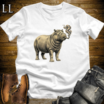 Vintage Cigar Hippo T-Shirt White | Funny Cigar Gift Tee