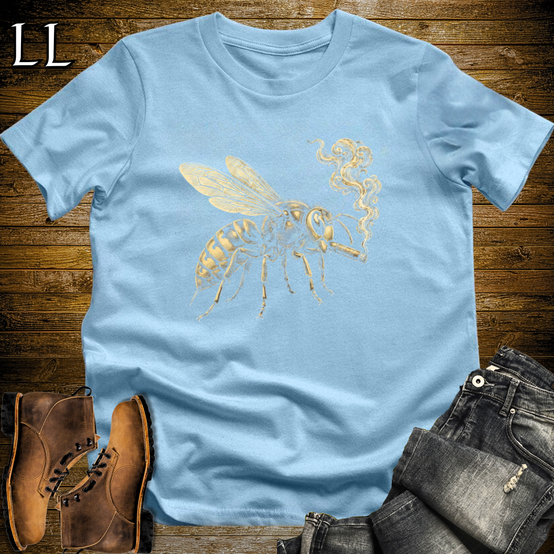 Vintage Cigar Hornet T-Shirt Light Blue | Cigar Lover Gift Tee