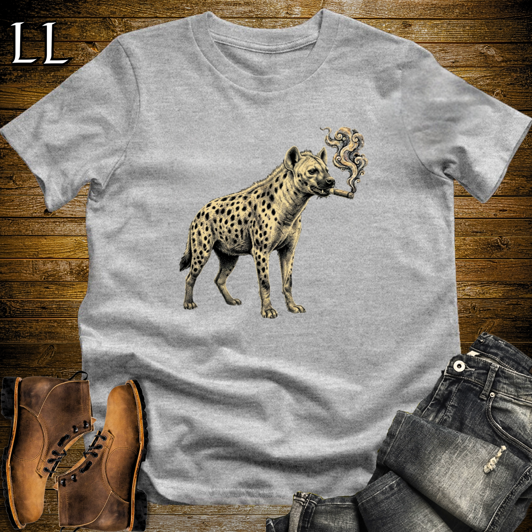 Vintage Cigar Hyena T-Shirt Sport Grey | Cigar Lover Gift Tee