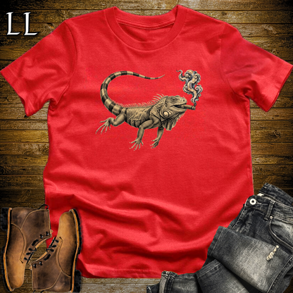 Vintage Cigar Iguana T-Shirt Red | Cigar Iguana Graphic Tee