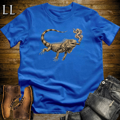 Vintage Cigar Iguana T-Shirt Royal Blue | Cigar Iguana Graphic Tee