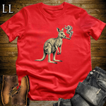 Vintage Cigar Kangaroo T-Shirt Red | Funny Cigar Gift Tee
