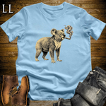 Vintage Cigar Koala T-Shirt Light Blue | Cigar Koala Graphic Tee