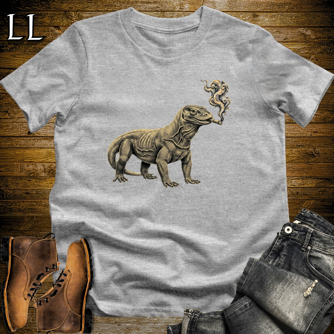 Vintage Cigar Komodo Dragon T-Shirt Sport Grey | Cigar Komodo Dragon Graphic Tee