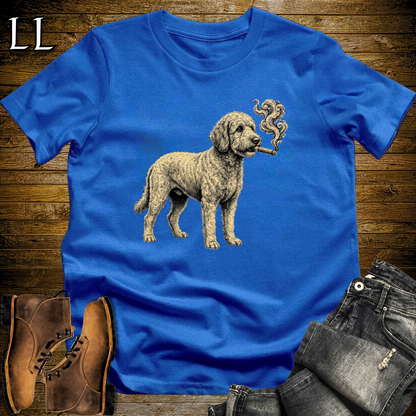 Vintage Cigar Labradoodle T-Shirt Royal | Cigar Dog Lover Gift Tee