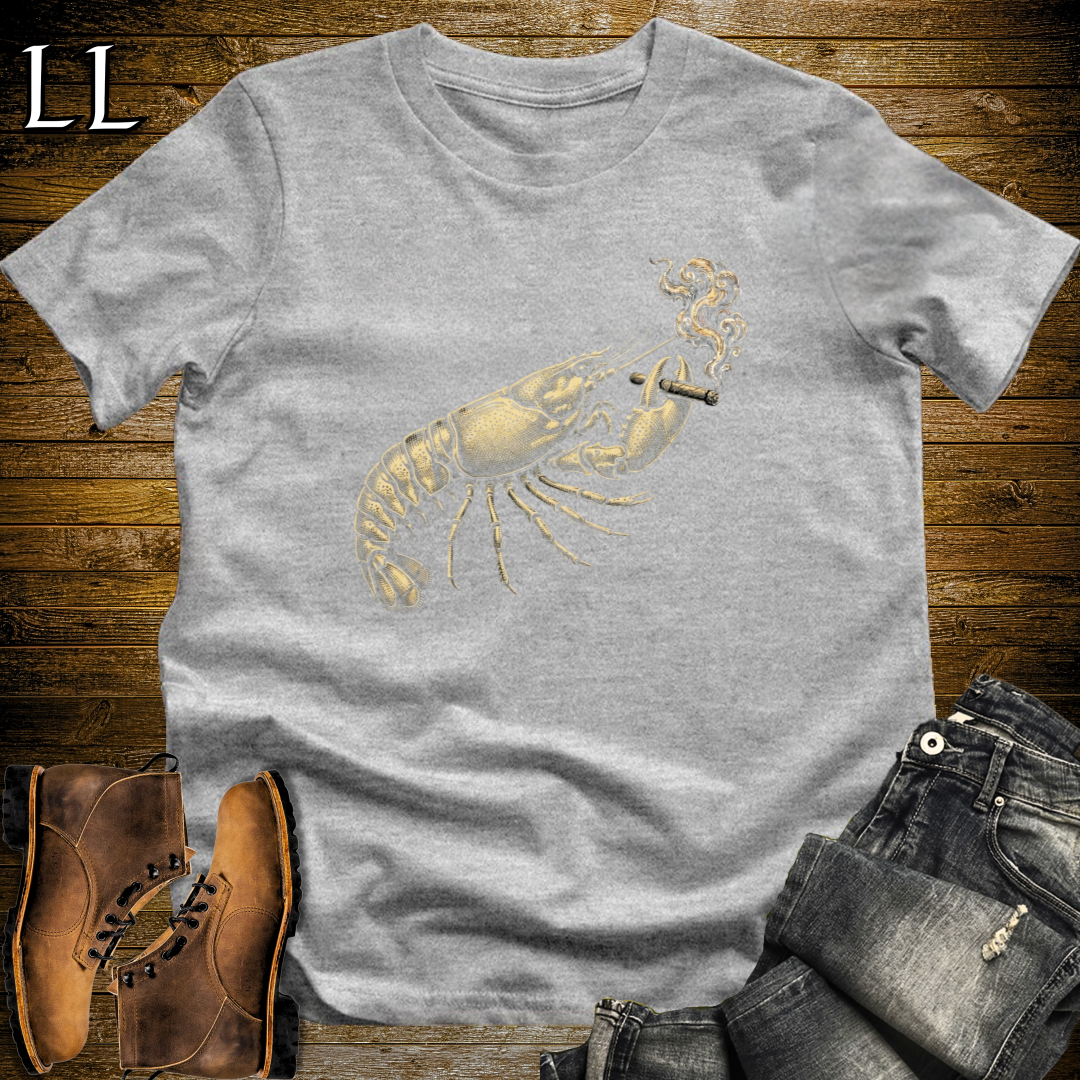 Vintage Cigar Lobster T-Shirt Sport Grey | Cigar Lover Gift Tee