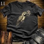 Vintage Cigar Macaw T-Shirt Black | Funny Macaw Cigar Gift Tee