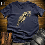 Vintage Cigar Macaw T-Shirt Navy | Funny Macaw Cigar Gift Tee