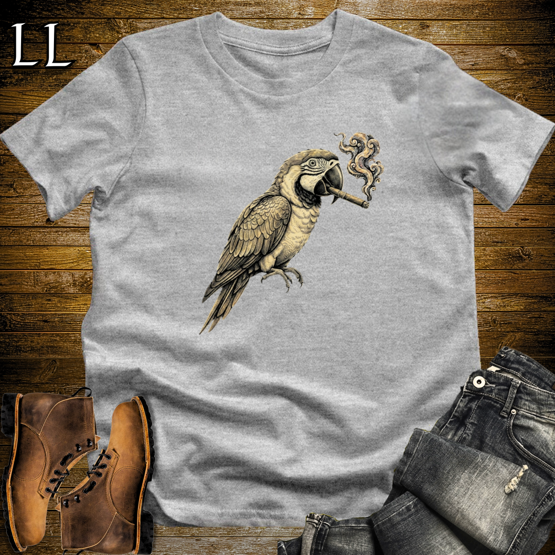 Vintage Cigar Macaw T-Shirt Sport Grey | Funny Macaw Cigar Gift Tee