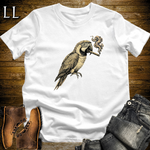 Vintage Cigar Macaw T-Shirt White | Funny Macaw Cigar Gift Tee