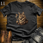 Vintage Cigar Maine Coon T-Shirt Black | Cat Lover Gift Tee
