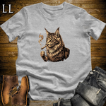 Vintage Cigar Maine Coon T-Shirt Sport Grey | Cat Lover Gift Tee