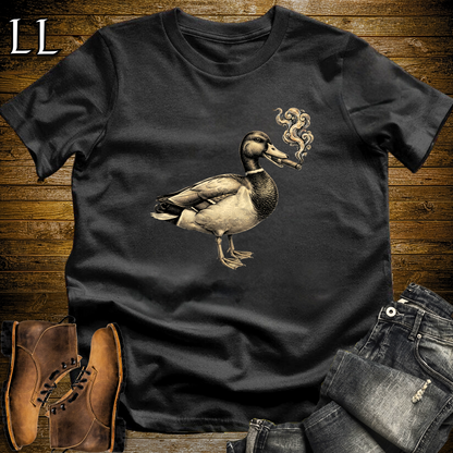 Vintage Cigar Mallard Duck T-Shirt Black | Cigar Lover Tee