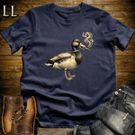Vintage Cigar Mallard Duck T-Shirt Navy | Cigar Lover Tee