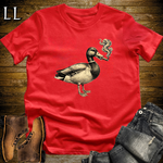 Vintage Cigar Mallard Duck T-Shirt Red | Cigar Lover Tee