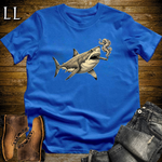 Vintage Cigar Megalodon T-Shirt Royal Blue | Cigar Lover Tee