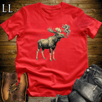 Vintage Cigar Moose T-Shirt Red | Funny Moose Cigar Gift Tee