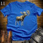 Vintage Cigar Moose T-Shirt Royal Blue | Funny Moose Cigar Gift Tee