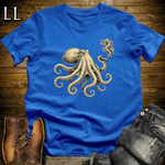 Vintage Cigar Octopus T-Shirt Royal Blue | Vintage Cigar Lover Tee