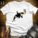 Vintage Cigar Orca T-Shirt White | Vintage Cigar Lover Tee
