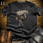 Vintage Cigar Ostrich T-Shirt Black | Cigar Lover Gift Tee