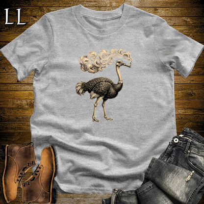Vintage Cigar Ostrich T-Shirt Sport Grey | Cigar Lover Gift Tee
