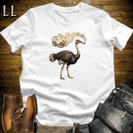 Vintage Cigar Ostrich T-Shirt White | Cigar Lover Gift Tee