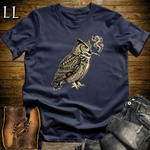 Vintage Cigar Owl T-Shirt Navy | Vintage Cigar Lover Tee