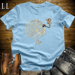 Vintage Cigar Peacock T-Shirt Light Blue | Vintage Cigar Lover Gift Tee