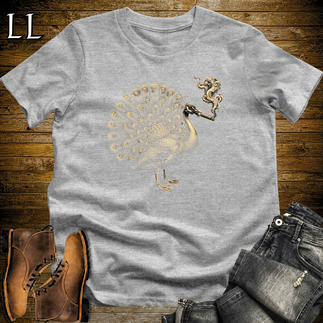 Vintage Cigar Peacock T-Shirt Sport Grey | Vintage Cigar Lover Gift Tee