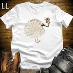 Vintage Cigar Peacock T-Shirt White | Vintage Cigar Lover Gift Tee