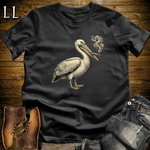 Vintage Cigar Pelican T-Shirt Black | Vintage Cigar Bird Lover Gift Tee