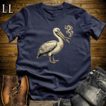 Vintage Cigar Pelican T-Shirt Navy | Vintage Cigar Bird Lover Gift Tee