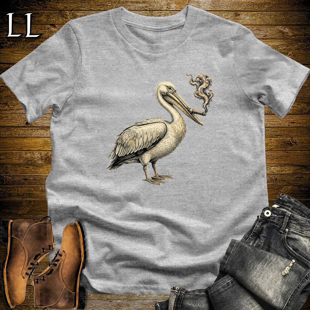 Vintage Cigar Pelican T-Shirt Sport Grey | Vintage Cigar Bird Lover Gift Tee