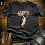 Vintage Cigar Penguin T-Shirt Black | Vintage Cigar Lover Tee