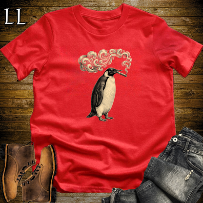 Vintage Cigar Penguin T-Shirt Red | Vintage Cigar Lover Tee