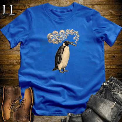 Vintage Cigar Penguin T-Shirt Royal Blue | Vintage Cigar Lover Tee