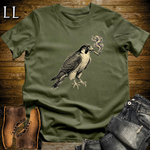 Vintage Cigar Peregrine Falcon T-Shirt Military Green | Vintage Cigar Bird Lover Gift Tee