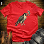 Vintage Cigar Peregrine Falcon T-Shirt Red | Vintage Cigar Bird Lover Gift Tee